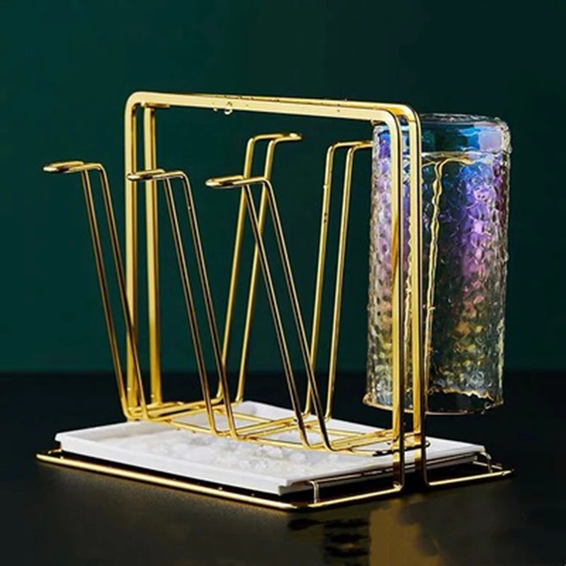 

Water Draining Cup Holder Household Water Cup Rack Living Room Kitchen Organizer and Storage Glasses Drying Rack