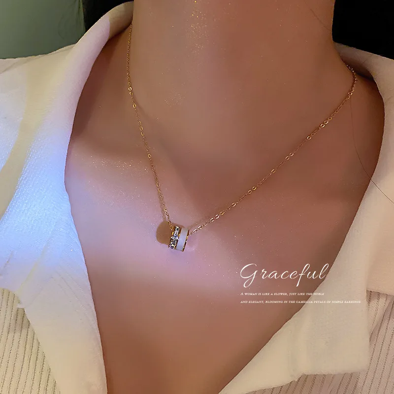 Корейская бижутерия простой индивидуальный тренд новое ожерелье из титановой