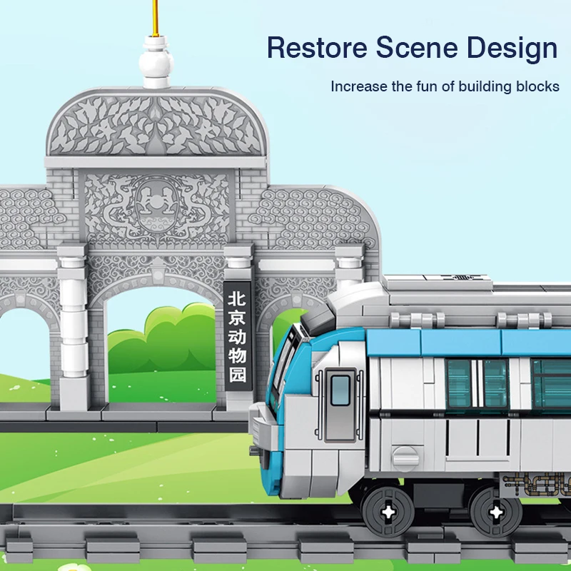 

SEMBO 201405 Street view Building Blocks Creator Beijing-Hong Kong Subway Construction Model Bricks Kids Toys Festival Gifts