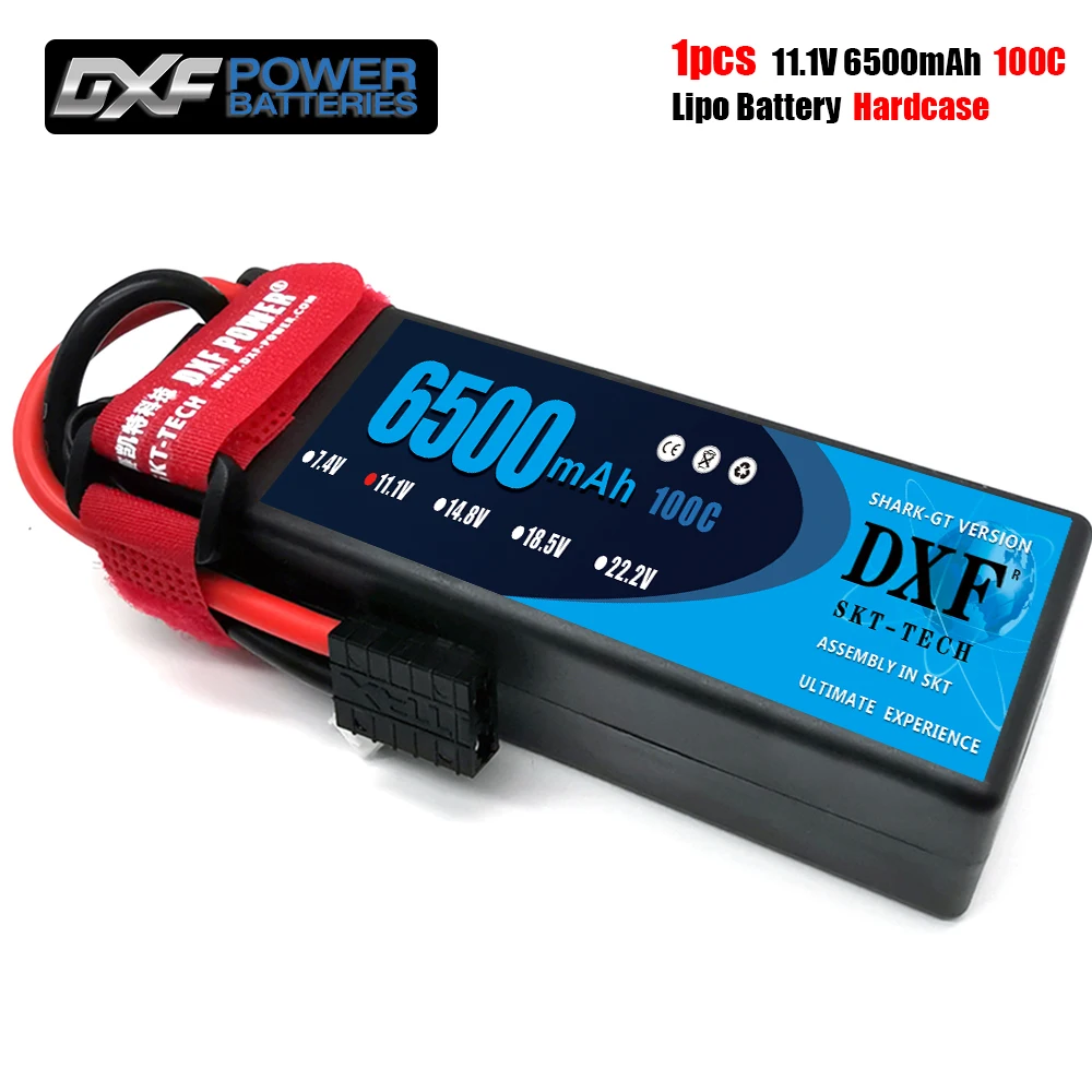Литий-полимерный аккумулятор DXF 6500 мАч 3S 100C 11 1 В с разъемом Deans твердый корпус