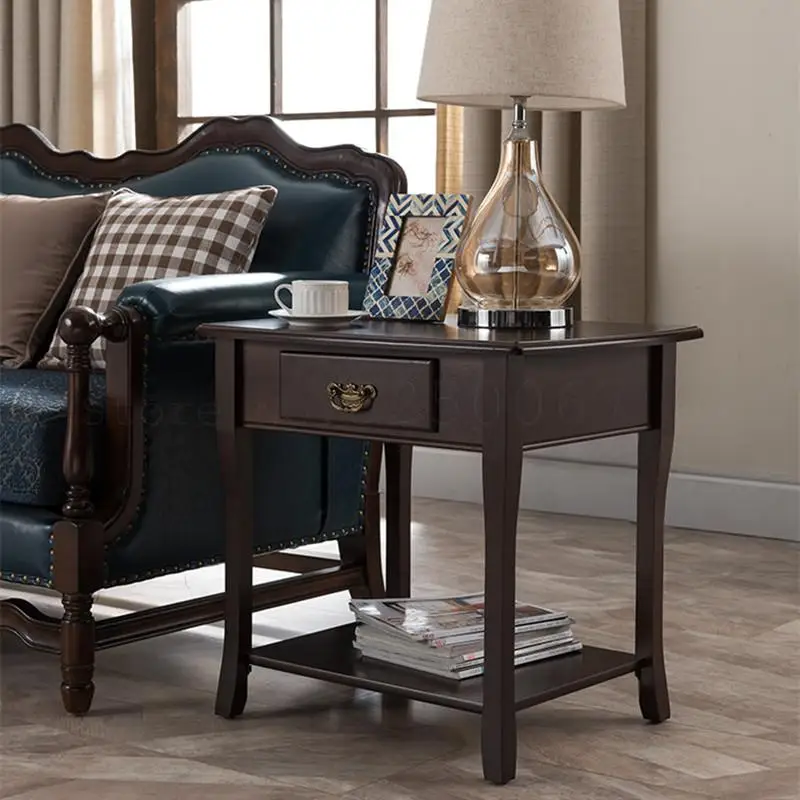 Американский уголок из массива дерева угловой диван для гостиной журнальный