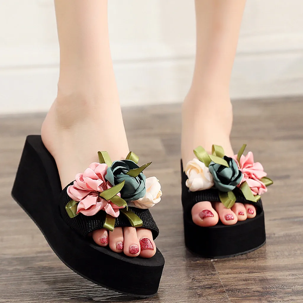 Повседневные женские сандалии из искусственной кожи Нескользящие шлепанцы для