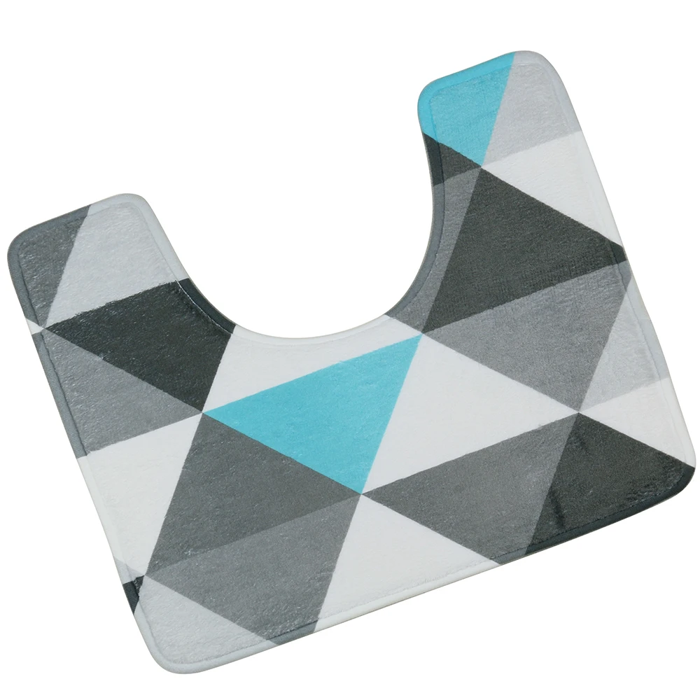 

U Shaped Bath Mats Anti-Slip Home Bathroom Carpet Decoration Bath Toilet Pedestal Lint Rug Toilet Accessories UXD-LX