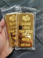 swiss gold bar simulation 1000 g town house gold solid pure copper plated gold bank sample gold nugget gold model