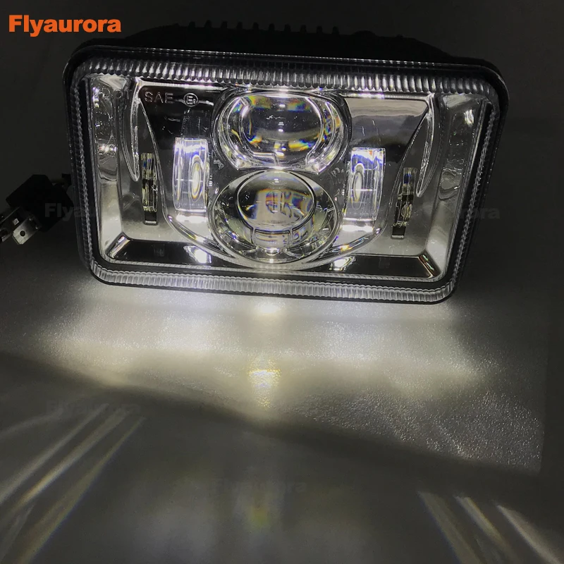 Автомобиль Грузовик 4x6 дюймов прямоугольный прожектор светодиодный фары