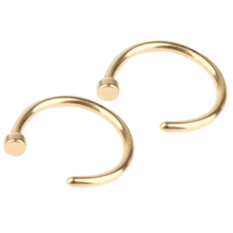 

10Pc/Pack Stainless Steel Fake Nose Ring Hoop Septum Rings C Clip Lip Ring Fashion Women Body Jewelry Non-Pierced