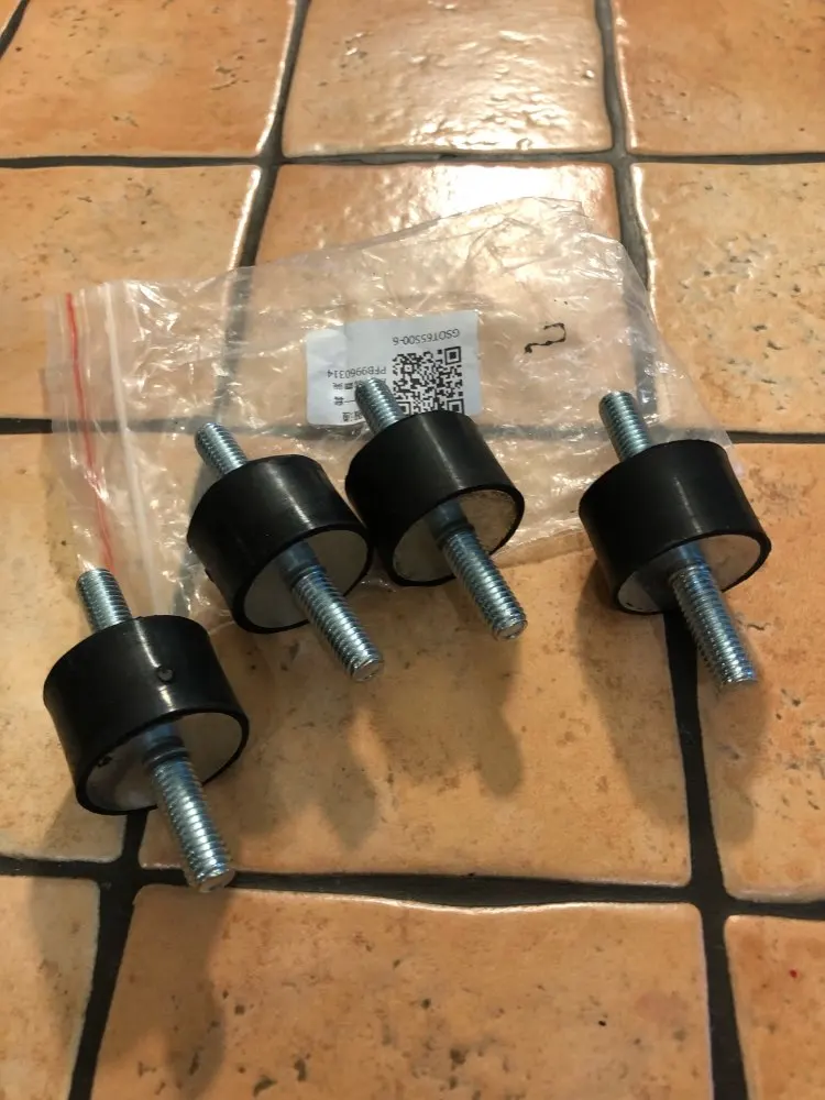 Прочный резиновый антивибрационный изолятор с двойной наружной резьбой 4 шт./лот