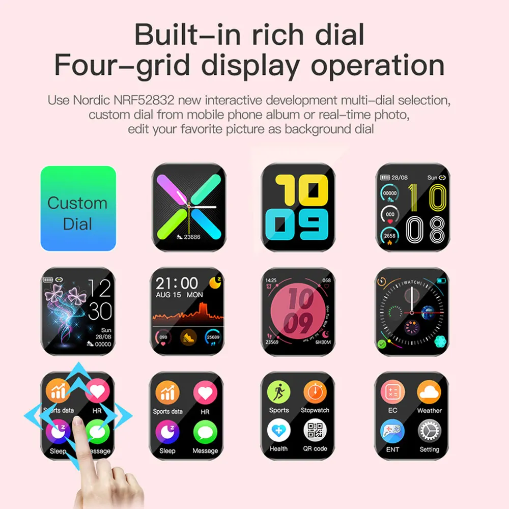 LOKMAT Sport Bluetooth Smart Watch Men Full Touch Fitness Tracker Heart Rate Digital Clock GTS Smartwatch Women for IOS Android |