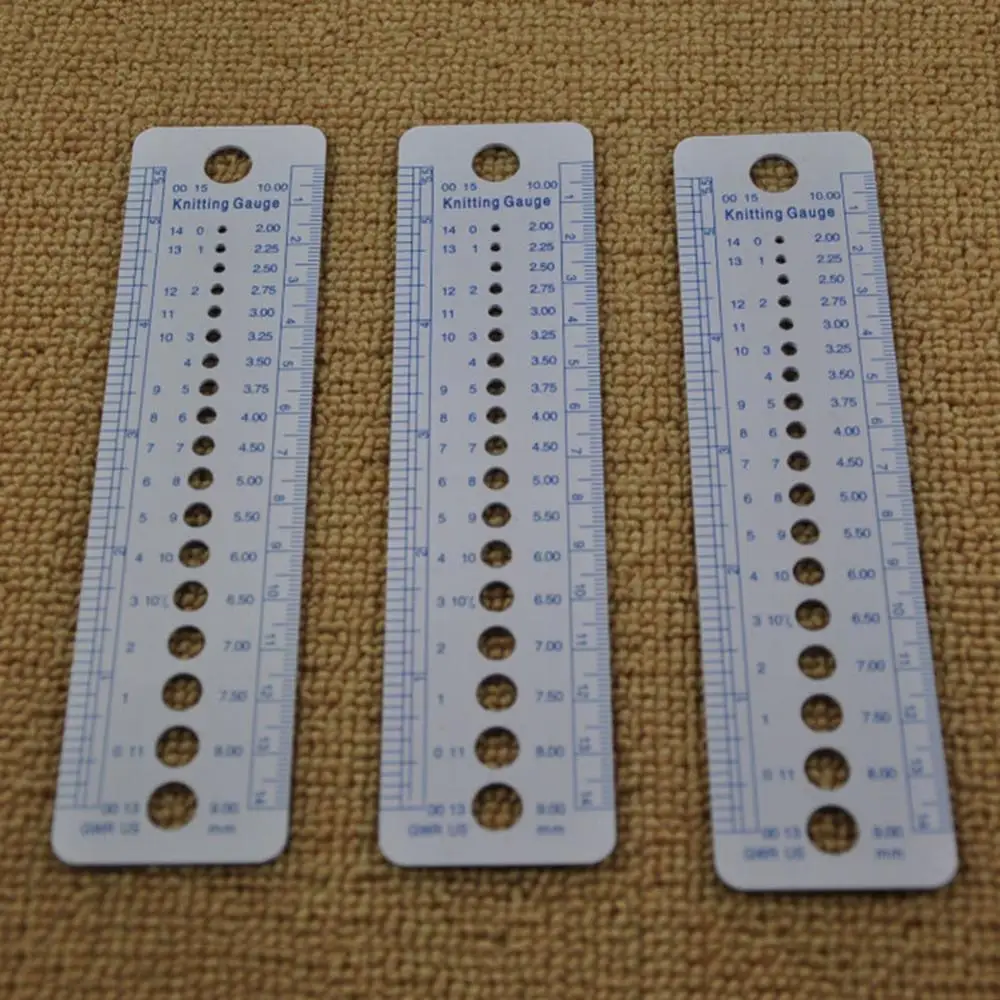 

Knitting Tool Needle Gauge Inch Sewing Ruler 2-10mm Size Measuring Accessories