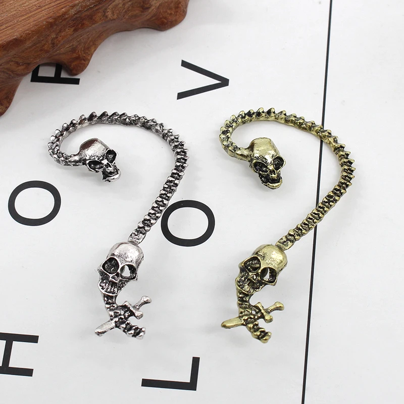 Новейшие Модные Панк Череп Скелет Серьги для Для женщин подарок 2 Цвет Мода череп