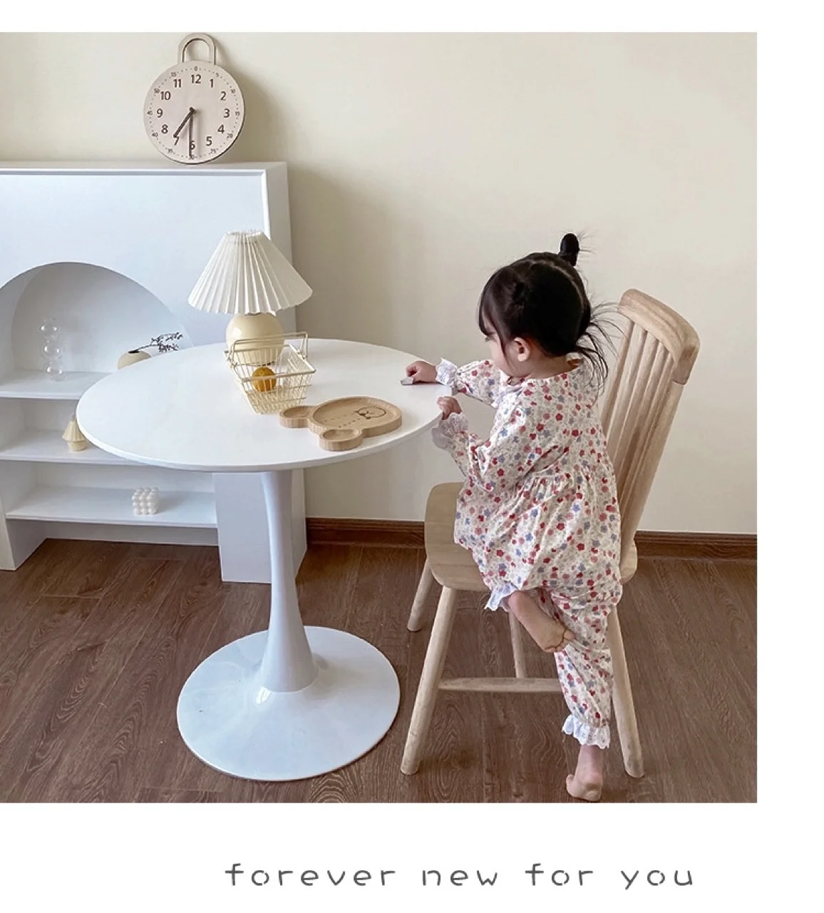 

Autumn New children's clothing Korean cotton Floral children's pajamas Two-piece set 2021 girls at home Wearing suit