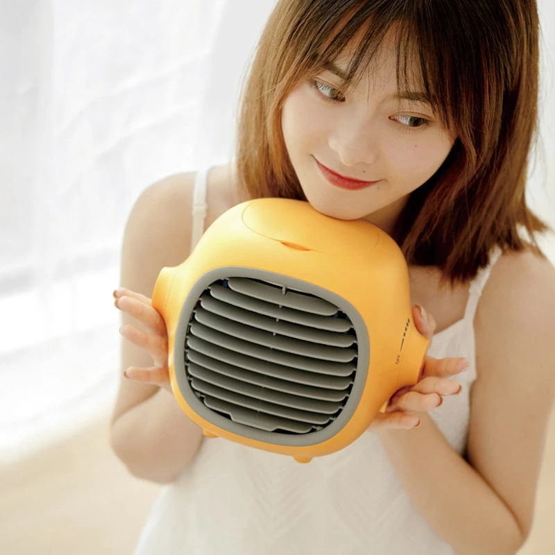 

Air Cooler Multi-Stage Wind Speed Adjustable Charging Quiet Humidifying Spray Cooling Fan for Desktop or Room