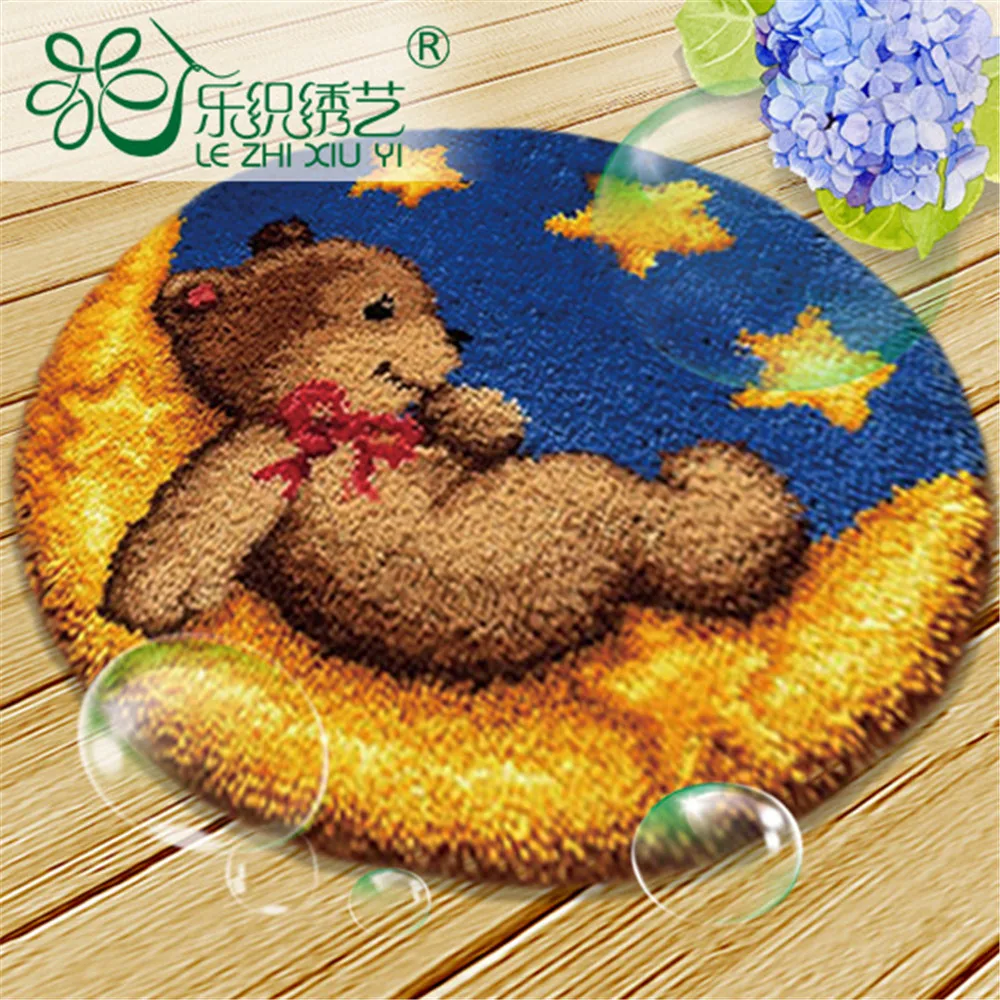 Diy подушка коврик с рисунком медведя из мультфильма трикотажная плюшевая для