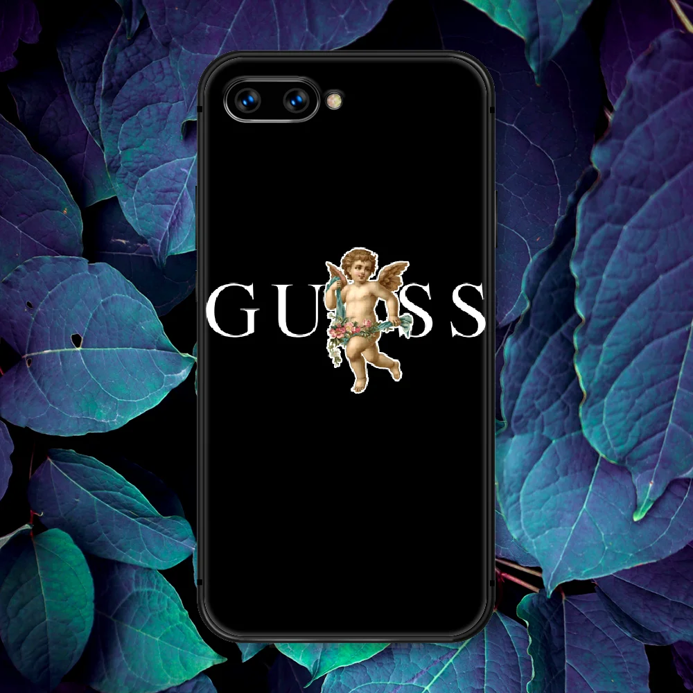 

Gueses Luxury Brand Phone Case For Huawei Honor 6A 7A 7C 8 8A 8X 9 9X 10 10i 20 Lite Pro Play black Funda Fashion Bumper 3D