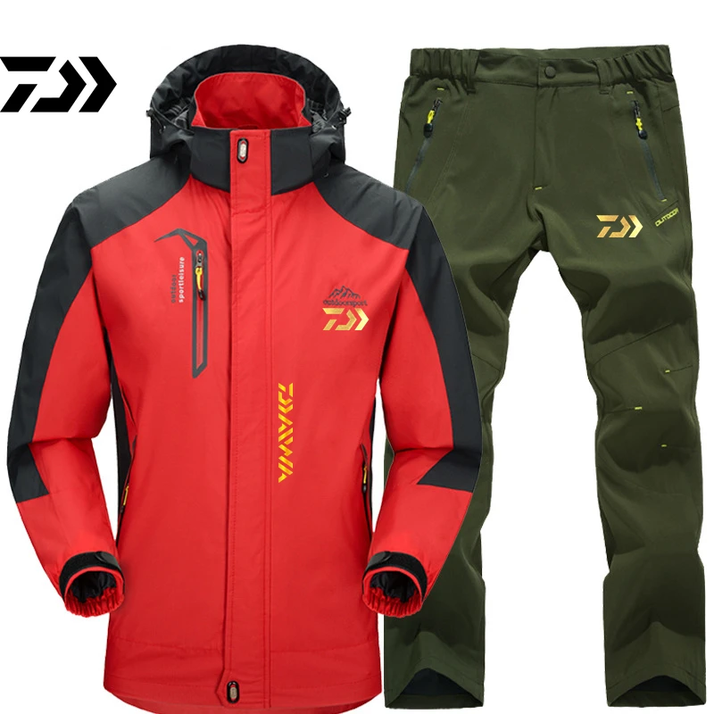 

2021 Daiwa Fishing Suit Men Spring Autumn Thin Fishing Clothing Hooded Sports Hiking Fishing Jacket Outdoor Clothes Fishing Wear