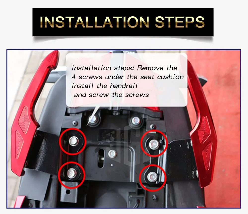 Задний пассажирский подлокотник мотоцикла захват ручка поручни CNC ручные
