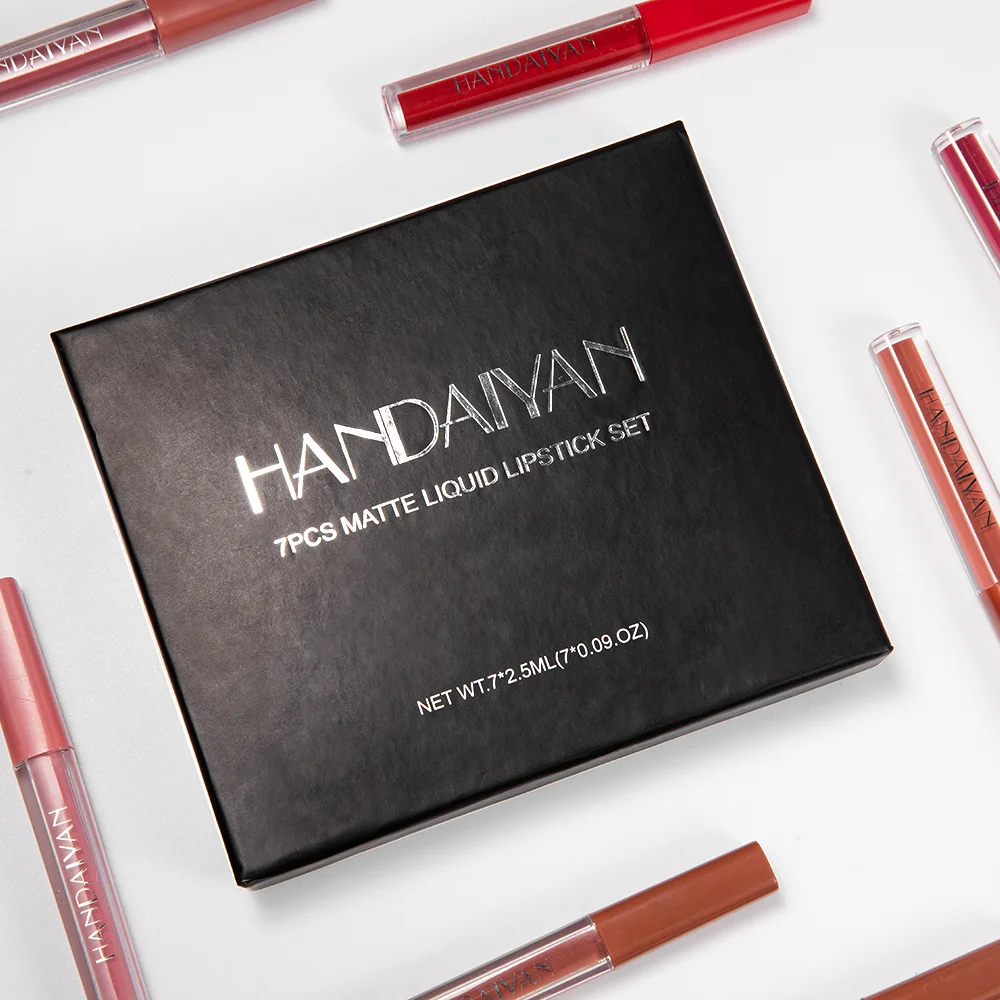 

HANDAIYAN Matte Liquid Lipstick Lipgloss Natural Moisturizer Waterproof Velvet Sexy Lip Gloss Long Lasting Cosmetic Sexy Lips