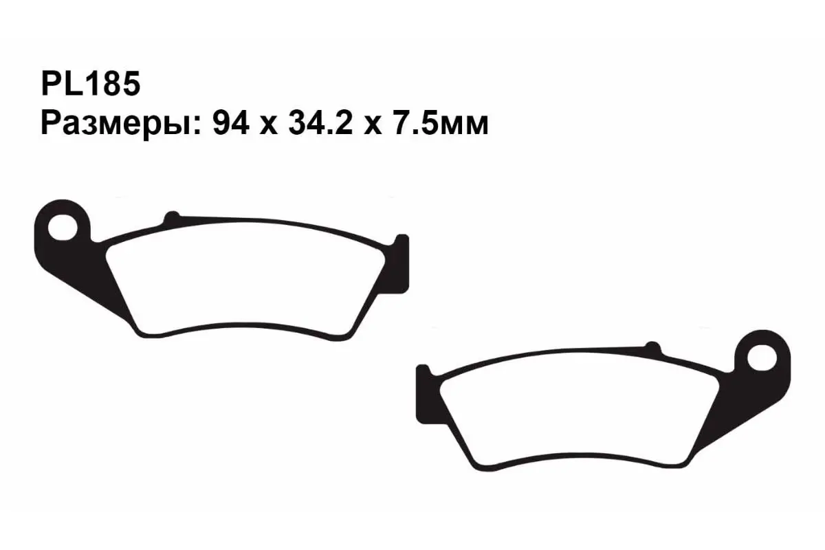Тормозные колодки PL185 на KAWASAKI KLX 250 J1-J6 D-Tracker 1998-2003 передние |