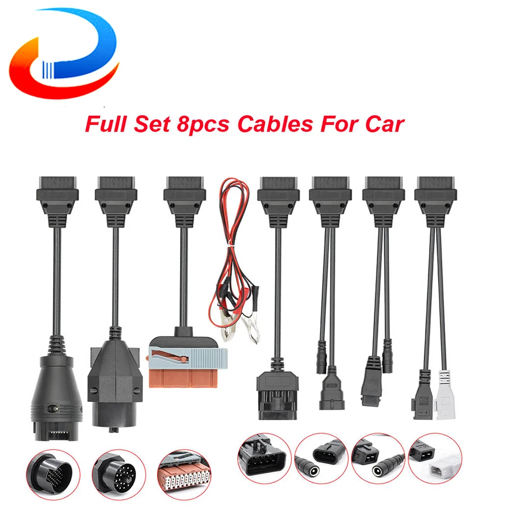 

8 грузовиков полный набор автомобильных кабелей OBD OBD2 разъем адаптер Сканер для BMW OBD2 автомобильный диагностический инструмент многодиагно...