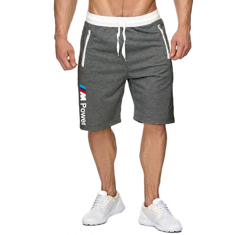 

2021 Quick dry new BMW M Power brand printed men's shorts men's sports shorts breathable running cotton men's casual shorts