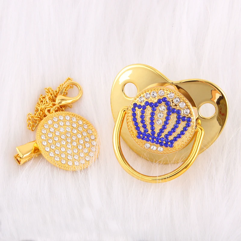 Соска-пустышка синяя в форме короны для новорожденных 0-18 месяцев | Мать и ребенок