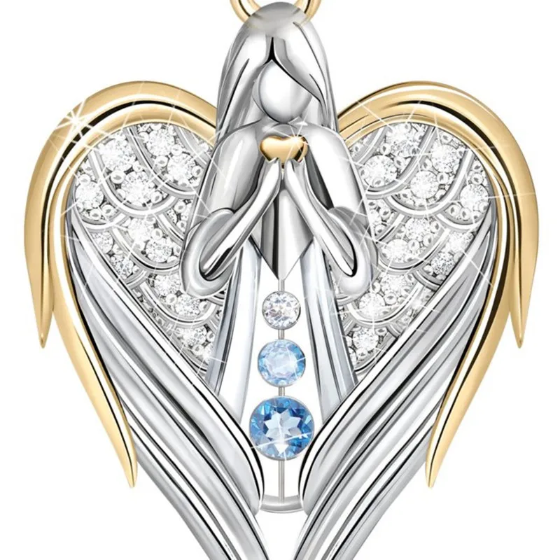

60pcs/ lote VOVT Brand Humanoid Angel Fashion Ladies Pendant Necklace Choker New moon fairy girl cartoon charm necklace