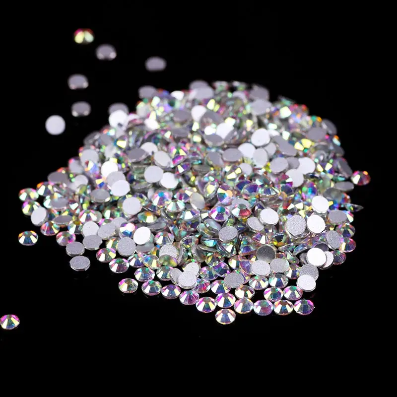 Prajna Crystal AB SS3-SS10 Стразы без горячей фиксации для ногтей s одежды ногти 3D высокое