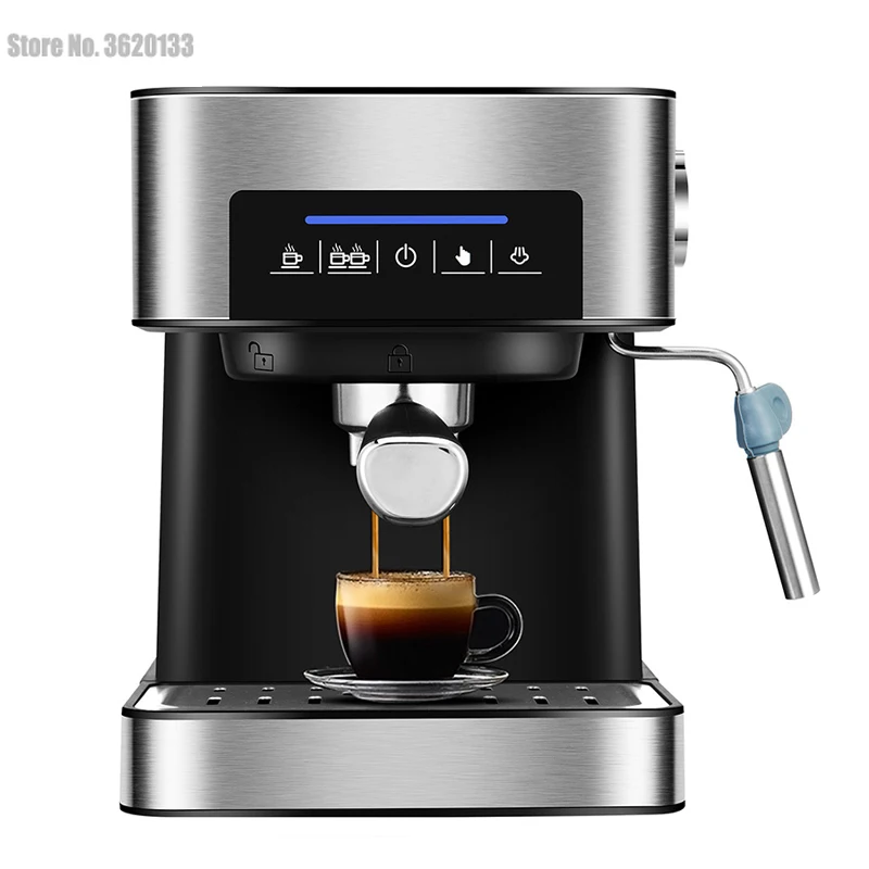 Household Espresso Machine 20bar Coffee Maker Semi Automatic Cappuccino 220V Italian Steam Type Milk Frother Touch Panel | Бытовая