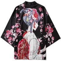 japanese anime kimono cardigan girl men summer haori samurai kimonos streetwear shirt japones women beach haori yukata