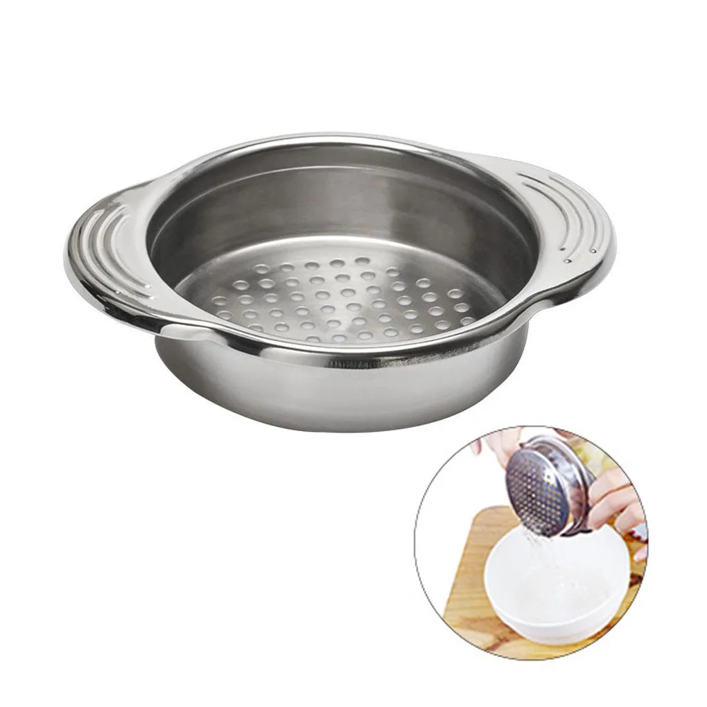 

1 PCS Stainless Steel Pan Pot Strainer Water Filter with Recessed Hand Grips Colander Pour Spout for Pasta Vegetable Sieve