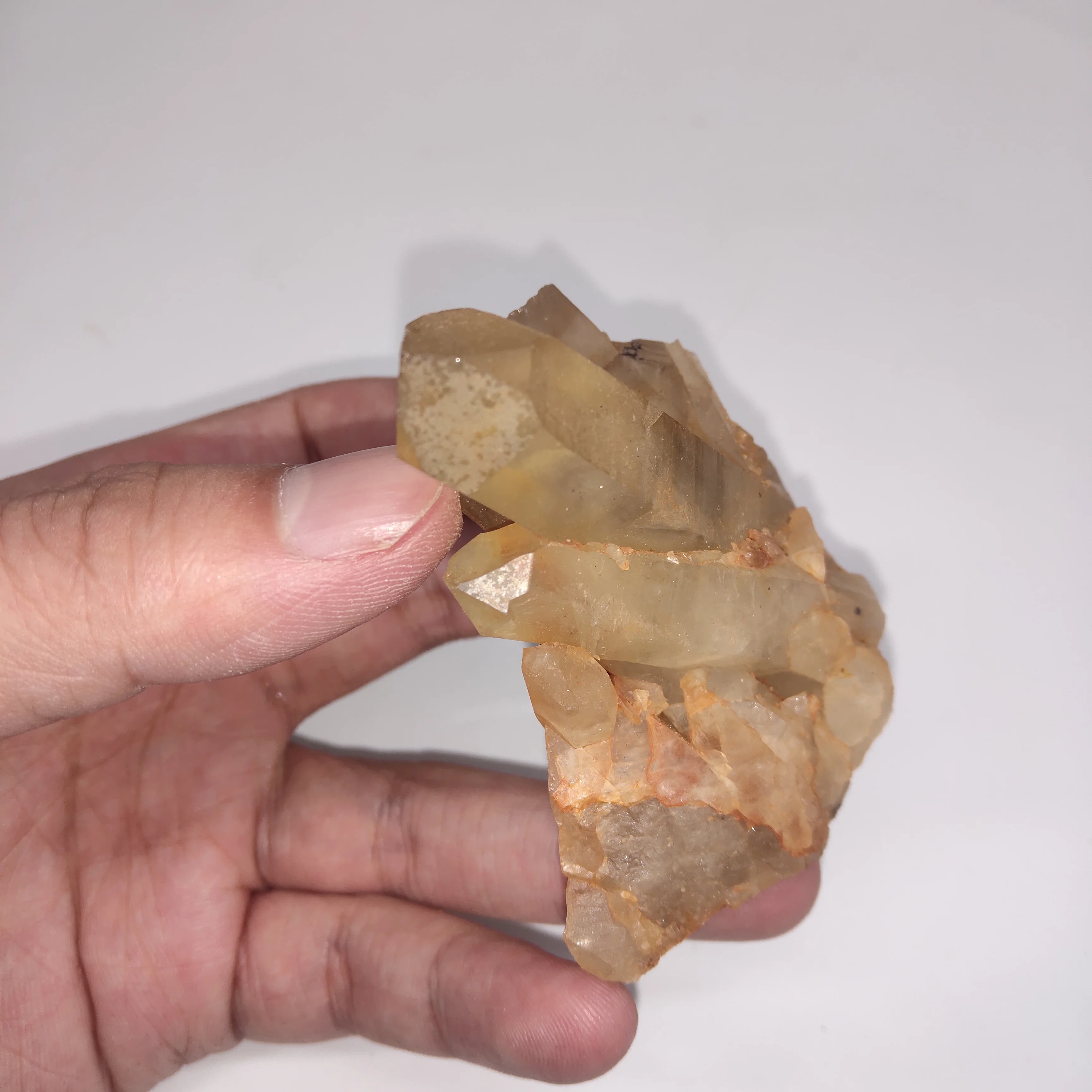 # XQ582 (97 г) натуральный цитрин кварцевый кластер кристаллический камень