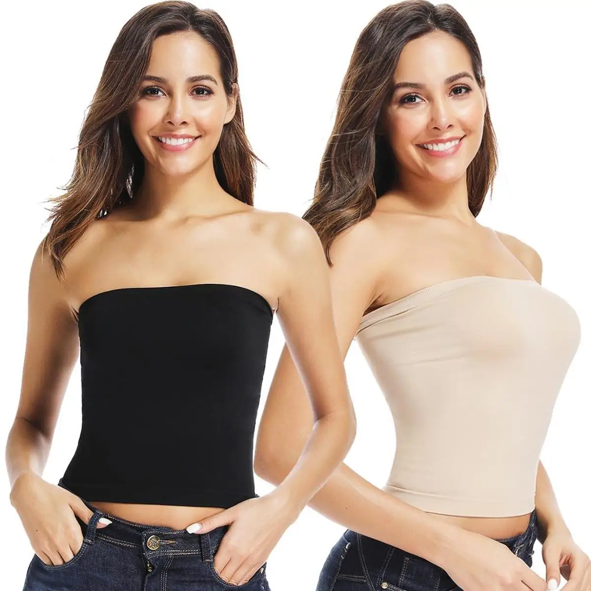 Сексуальное Корректирующее белье прижмите живота без бретелек бюстгальтер