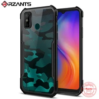 rzants for tecno spark 6 tecno spark 6 go case hard camouflage crystal clear cover double anti drop clear back