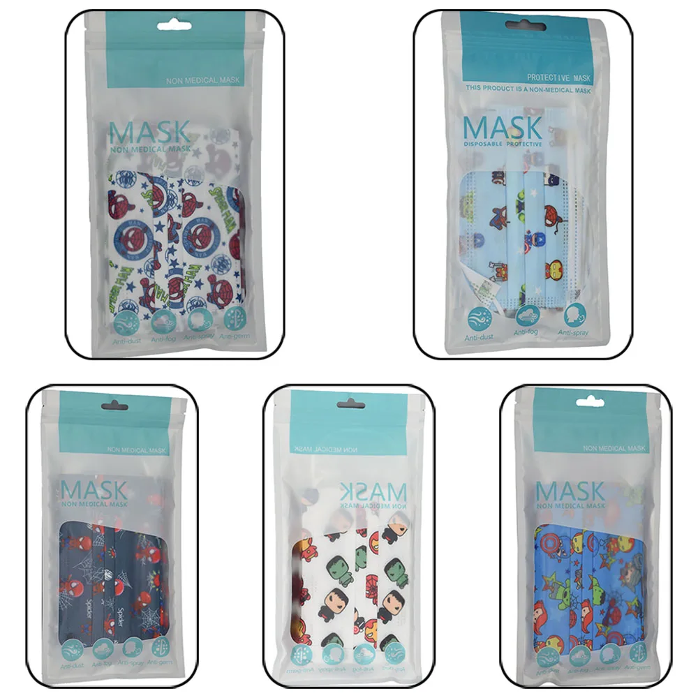

10/50/60Pcs Disney Child Face Mask Disposable Mask 3 Layer Avengers Cartoon Mask Fashion Mouth Face Shield For Child Boys Girl