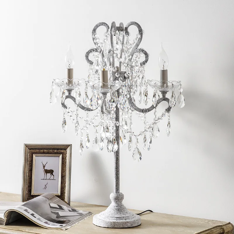 Хрустальные настольные лампы для спальни гостиной светодиодный прикроватный