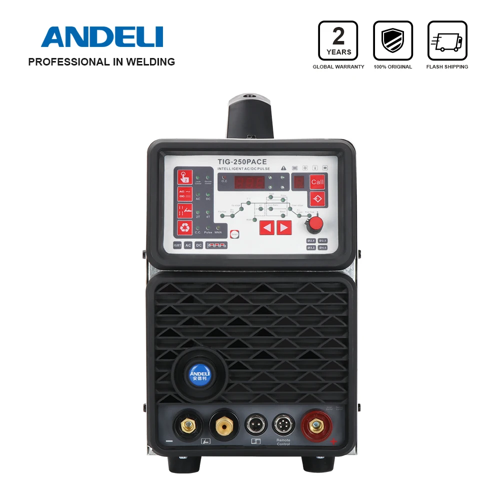 ANDELI TIG-250PACE Инвертор Цифровой AC DC Импульсная TIG сварка вольфрамовым электродом