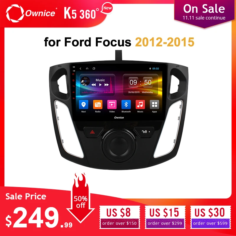 Ownice, Восьмиядерный, Android 9,0, автомобильный Радио плеер, gps, Navi, для Ford Focus 3, 2012, 2013,,, k3, k5, k6, 4G, DSP, 360, панорама, оптическая