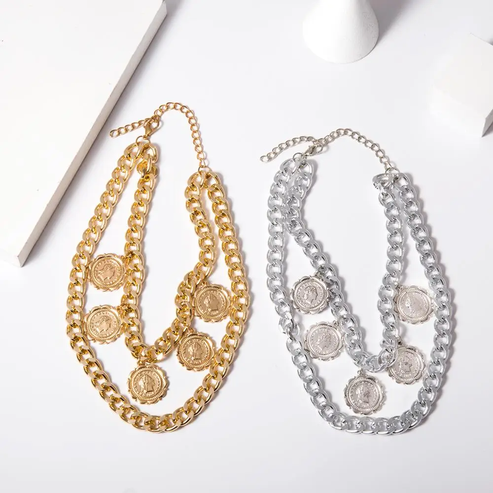 Крупное кубинское ожерелье под воротник в стиле панк цепь европейском и