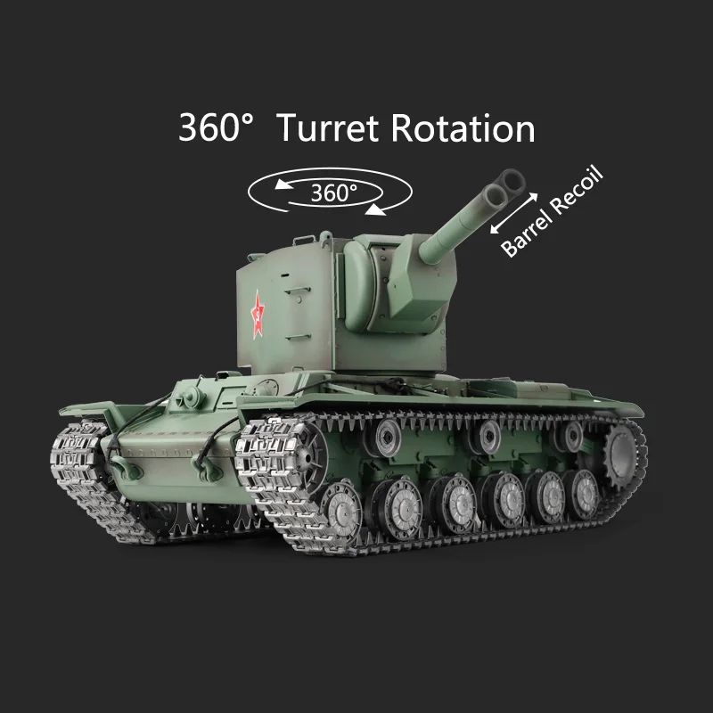 In Stock Henglong 1/16 7.0 Customized Soviet KV-2 Gigant RTR RC Tank 3949 Metal Tracks Outdoor Games TH19753-SMT2 | Игрушки и хобби