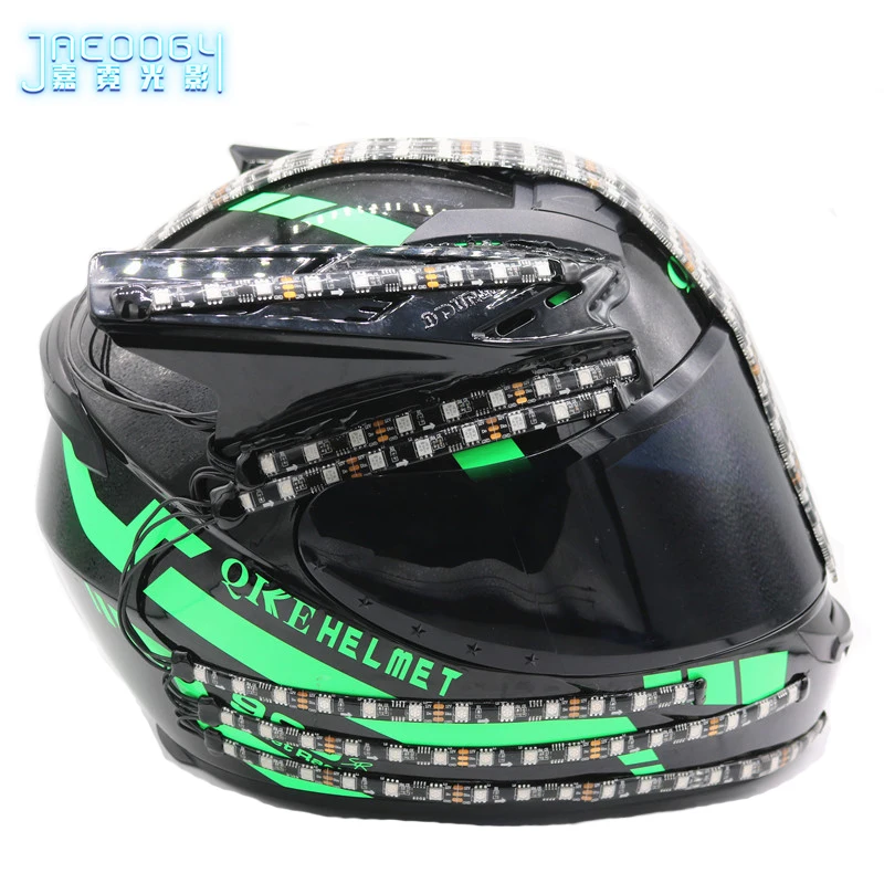 Светодиодный Светящийся Шлем для сцены ночной атмосферы маска RGB подходит