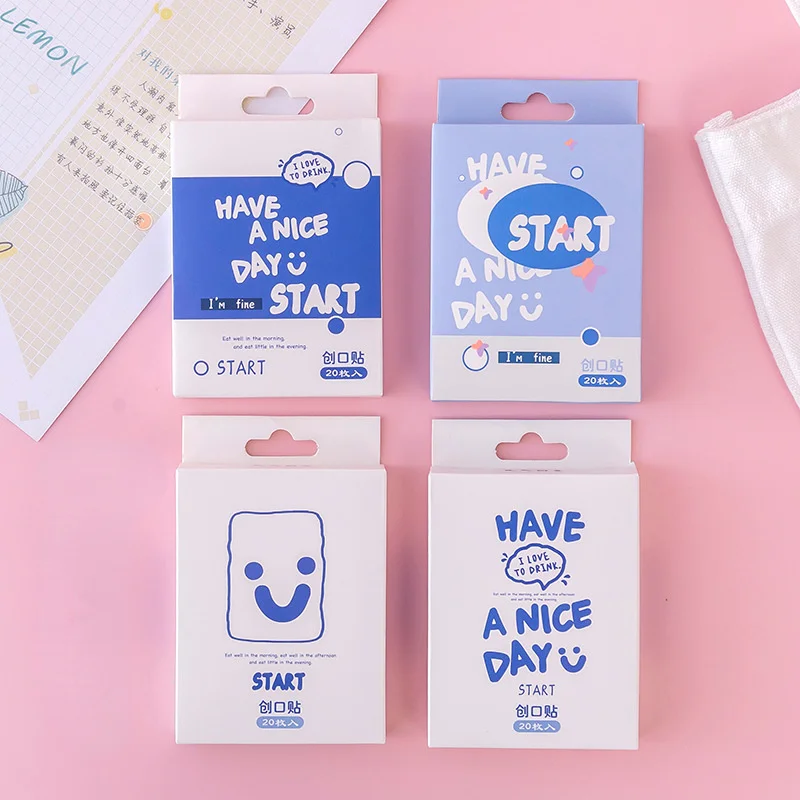 Vendas adhesivas impermeables para 20 piezas, tirita de yeso para heridas, botiqu&iacute;n de primeros auxilios, pegatinas para ni&ntilde;os-1