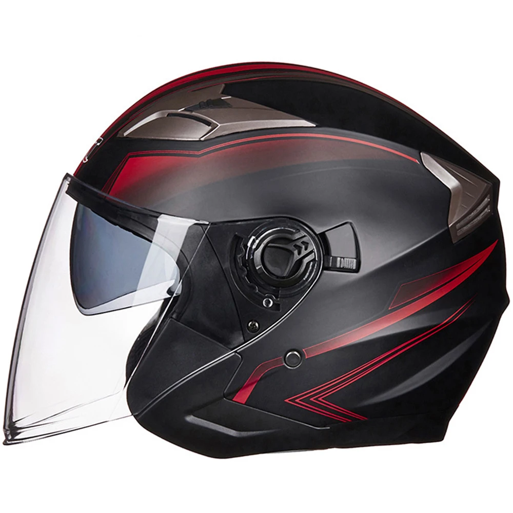 Мотоциклетный шлем с открытым лицом GXT двойными линзами для летнего сезона