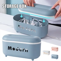 cable storage box charger socket manager multifunctional desktop network cable box power supply with wire dust proof storage box