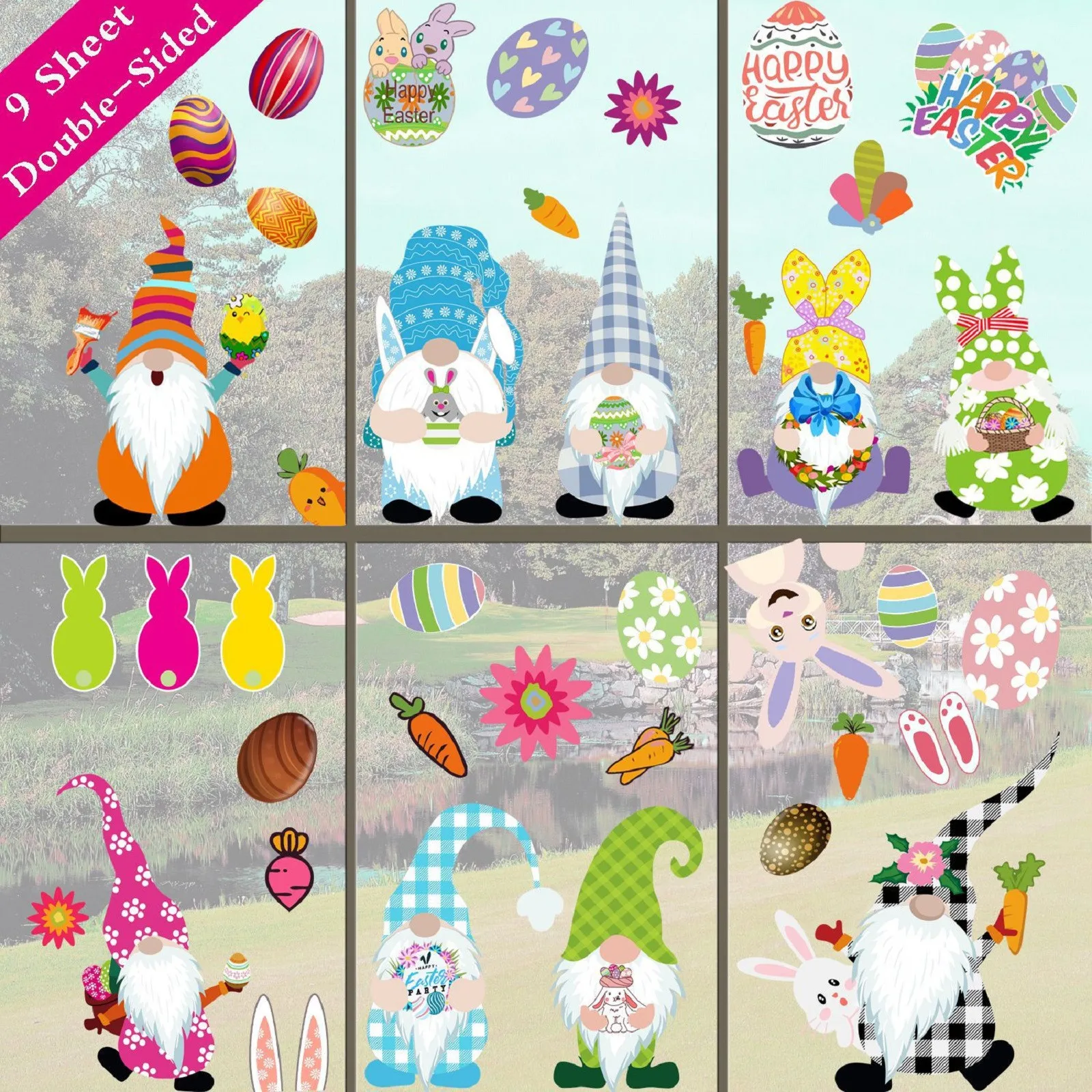 

New 2021 stickers Easter Day Static Stickers Window Glass Stickers Fridge Stickers Nuevo estilo de etiqueta