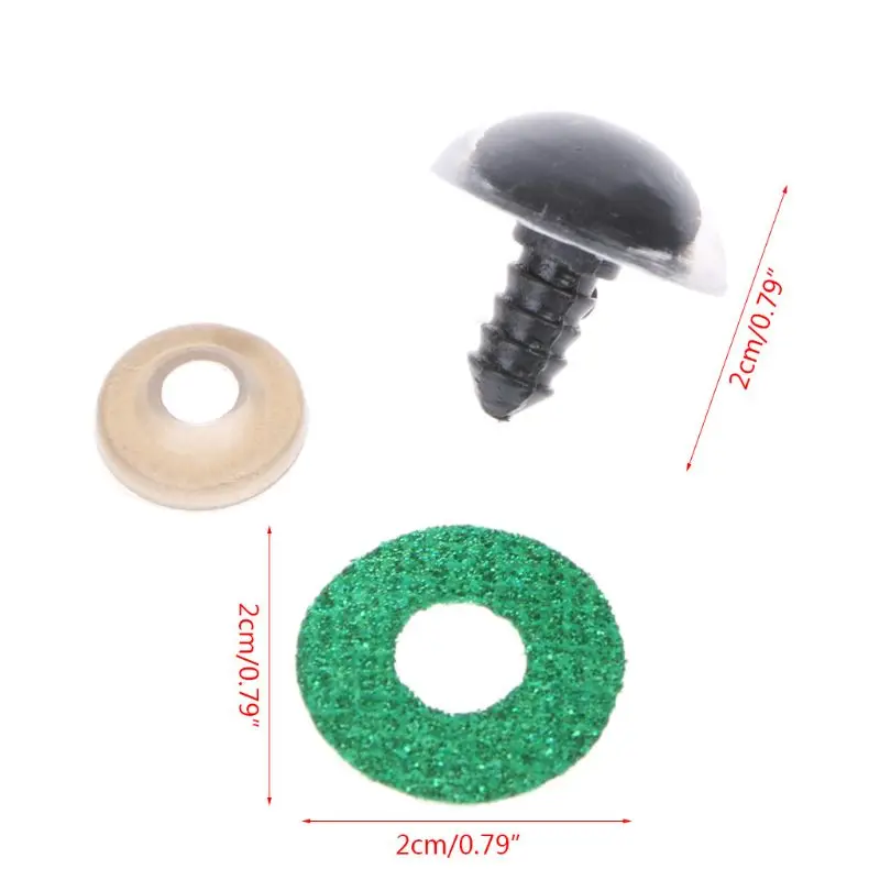 

16 20 24mm 10pcs Shinning Plastic Doll Eyes Craft Eyes DIY For Plush Bear Stuffed Toys Animal Puppet Dolls R9JD