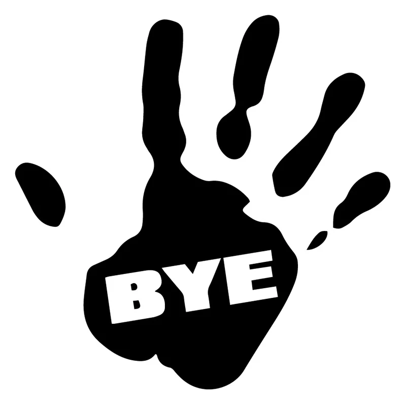 

16X16CM Bye Palm Смешные царапин декоративный автомобильный стикер Творческий виниловые наклейки