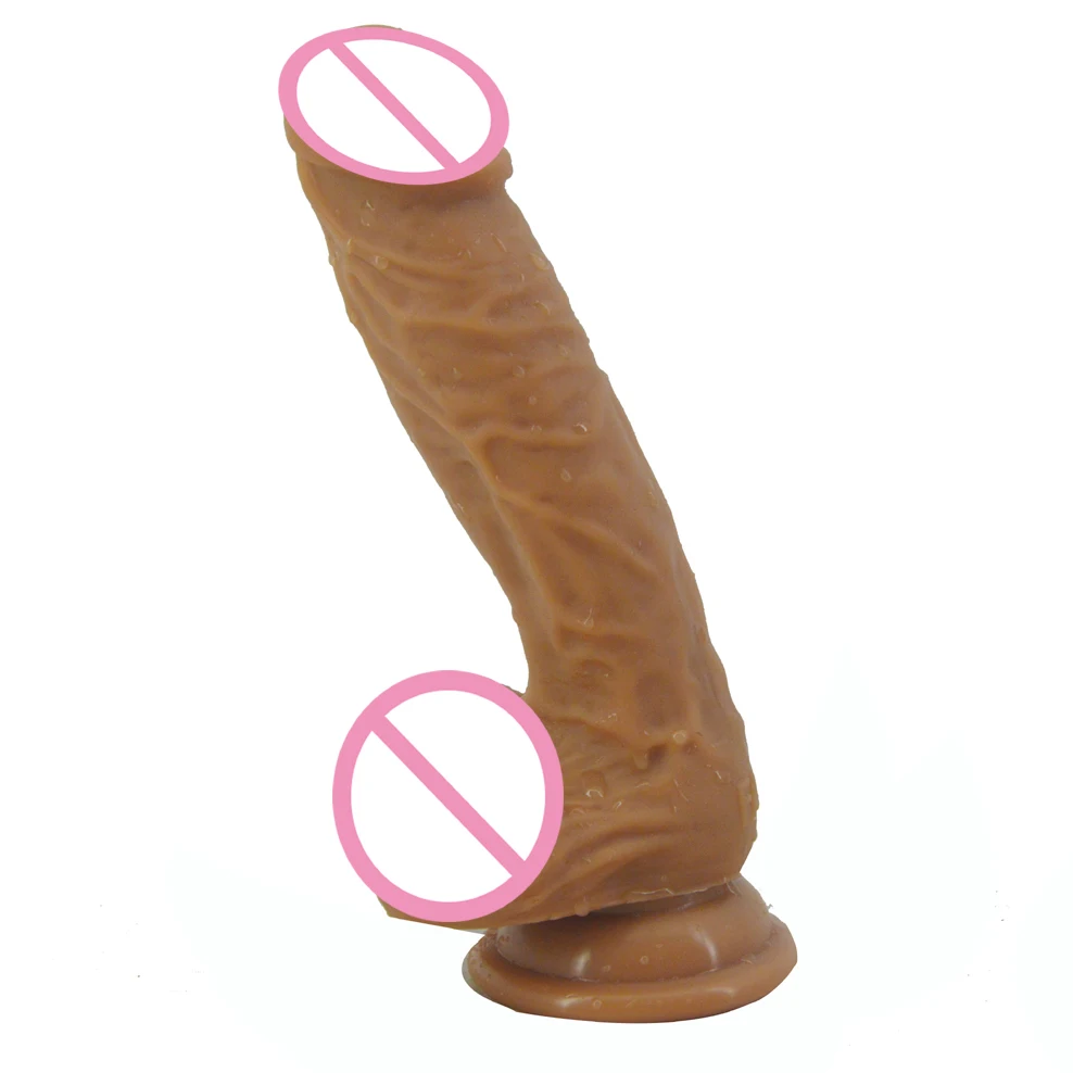 Большой реалистичный фаллоимитатор двойной слой силиконовая мягкая кожа