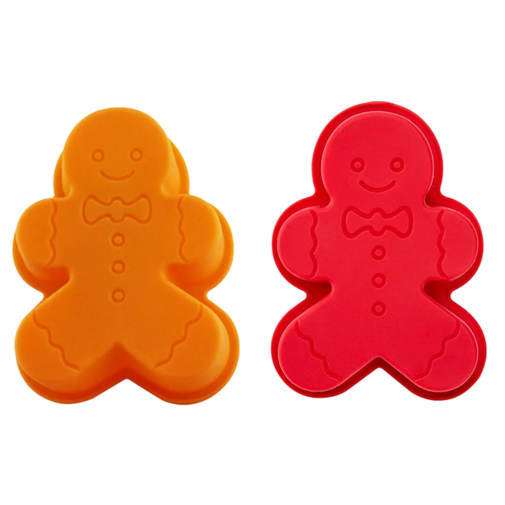 

Christmas Cookie Mold 3D Three-Dimensional Silicone Baking Tool Cartoon Man Cake Mould Chocolate Mould Fondant Cake Baking Mold