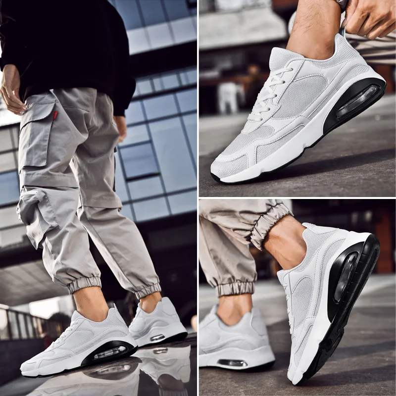 

Кроссовки для мужчин, спортивная обувь, повседневные, белые, черные