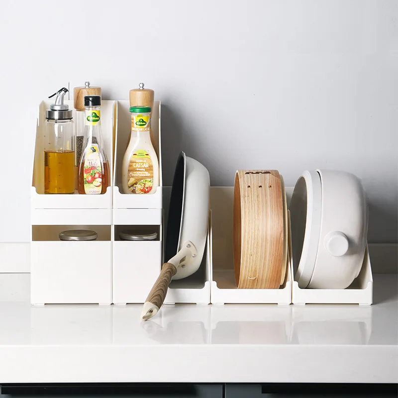 

White Abs Thicken Kitchen Cabinet Storage Box Kitchenware Classification Storage Basket Drawer Separation Multifunctional Box